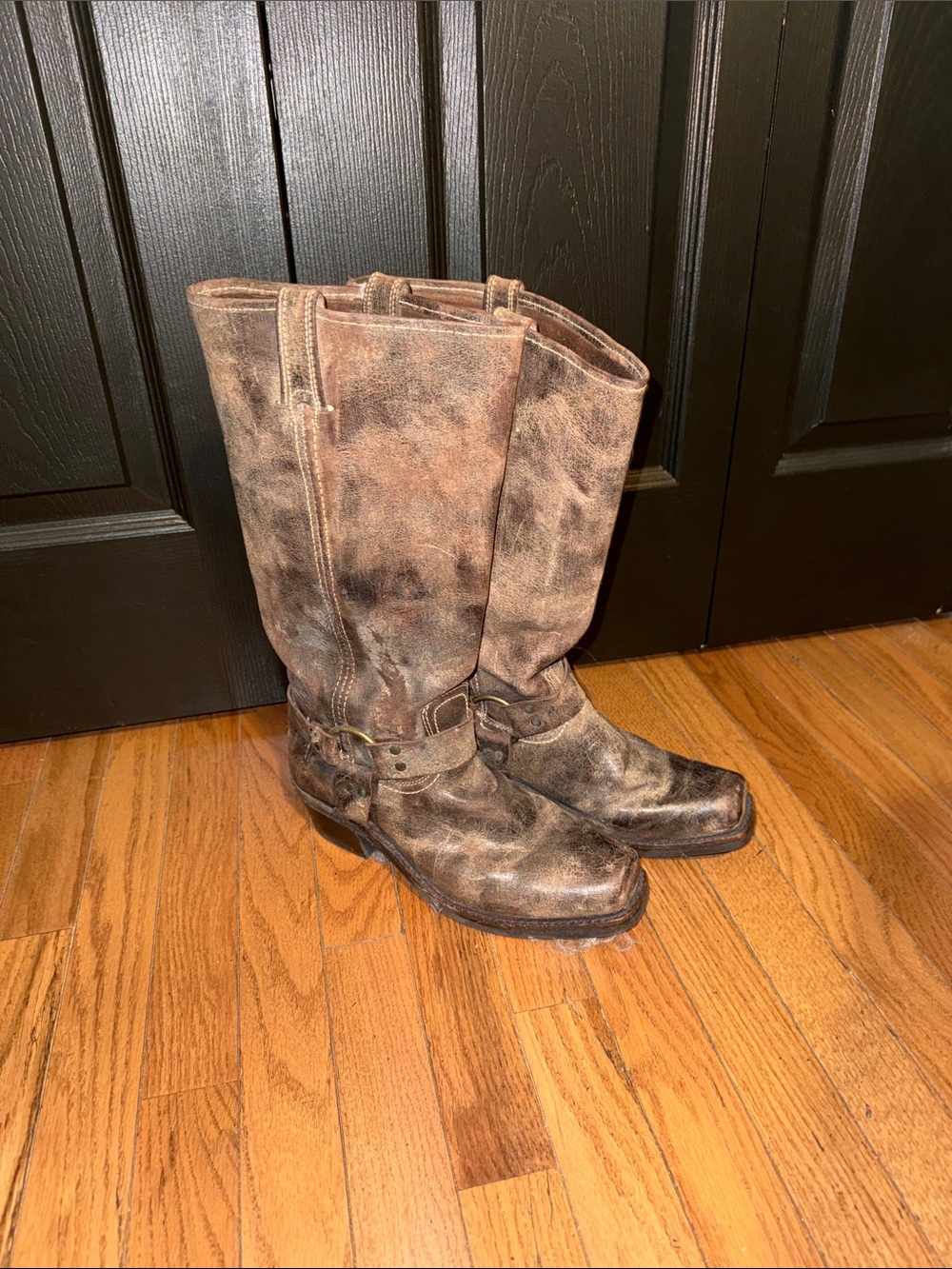 Frye Women’s Distressed Harness Biker Boot